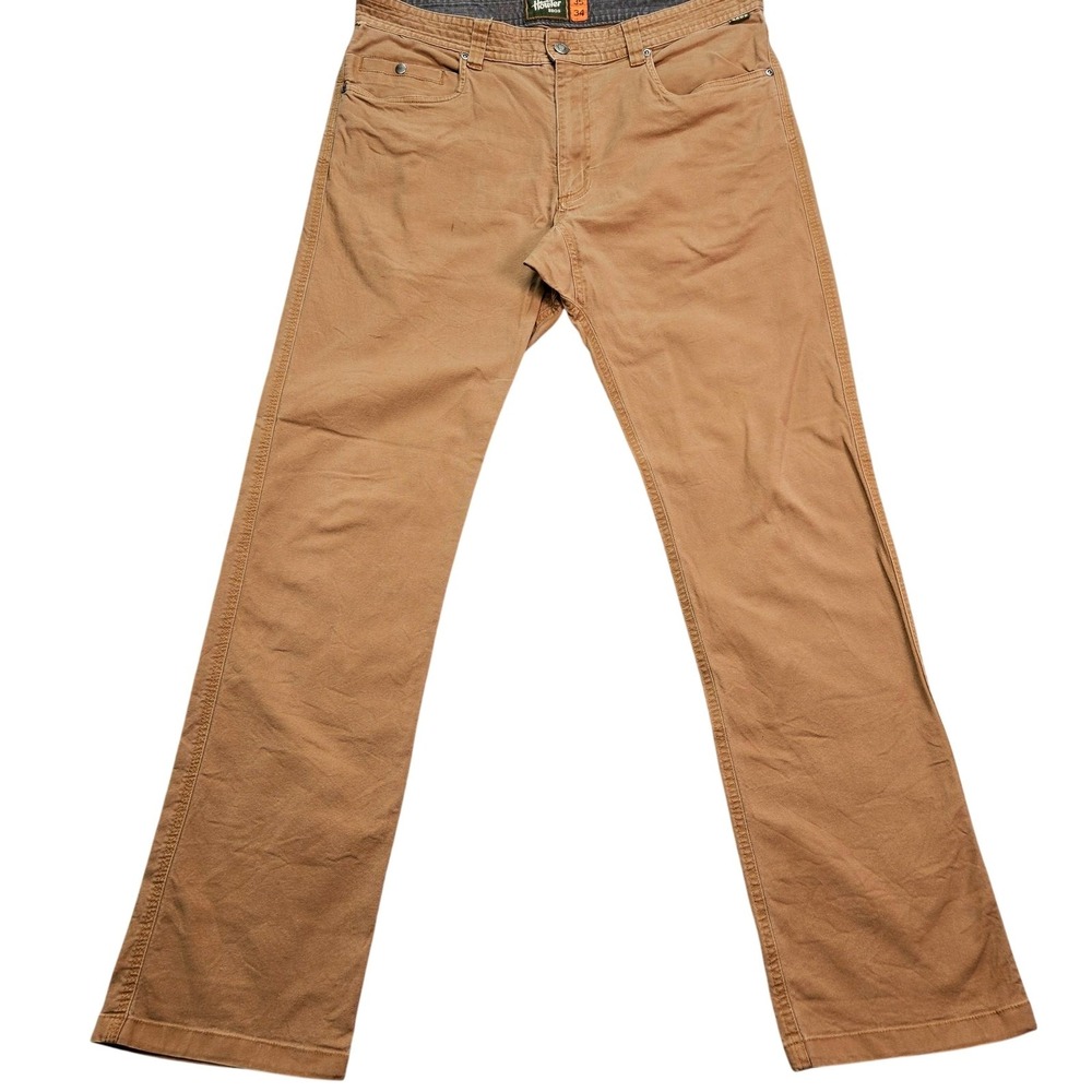 Howler Bros Pants Mens 35x34 Brown Chino Canvas Straight Fit Pockets Logo